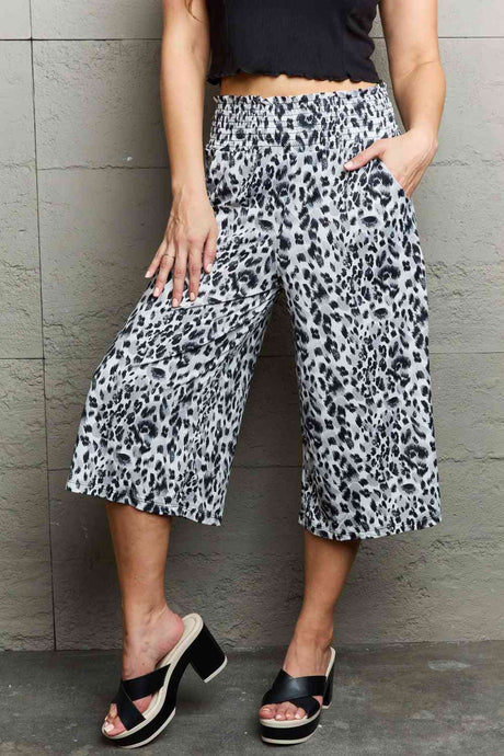 Ninexis Leopard High Waist Flowy Wide Leg Pants with Pockets king-general-store-5710.myshopify.com