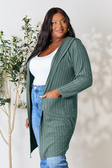 Basic Bae Full Size Ribbed Open Front Long Sleeve Cardigan king-general-store-5710.myshopify.com