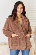 Culture Code Double Breasted Fuzzy Coat king-general-store-5710.myshopify.com