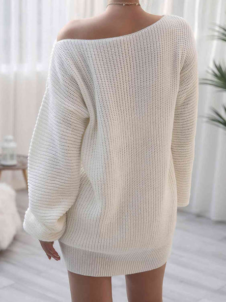 Rib-Knit Mini Sweater Dress king-general-store-5710.myshopify.com