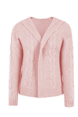 Cable-Knit Dropped Shoulder Hooded Cardigan king-general-store-5710.myshopify.com