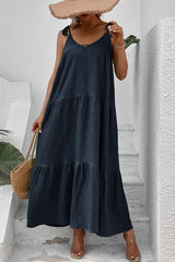 Tie-Shoulder Tiered Maxi Dress king-general-store-5710.myshopify.com