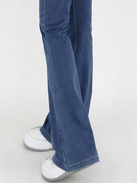 Wide Waistband Bootcut Jeans with Pockets king-general-store-5710.myshopify.com