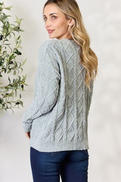 BiBi Cable Knit Round Neck Sweater king-general-store-5710.myshopify.com