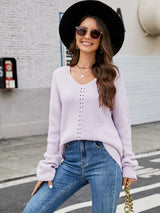 V-Neck Rib-Knit Top king-general-store-5710.myshopify.com