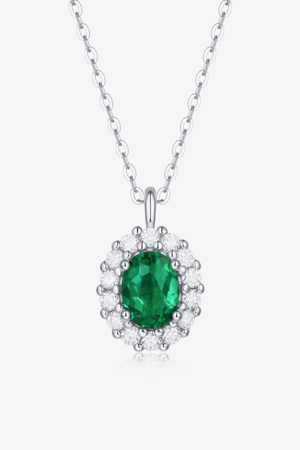 1.5 Carat Lab-Grown Emerald 925 Sterling Silver Necklace king-general-store-5710.myshopify.com