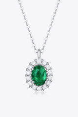 1.5 Carat Lab-Grown Emerald 925 Sterling Silver Necklace king-general-store-5710.myshopify.com