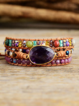 Triple-Layer Amethyst Bracelet king-general-store-5710.myshopify.com