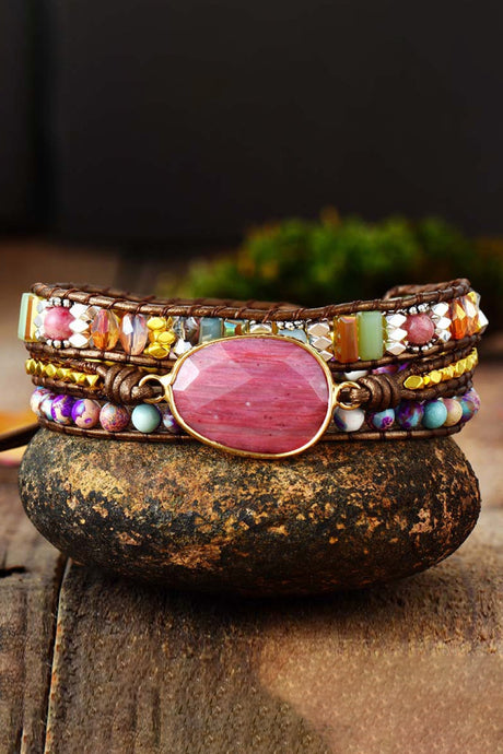 Handmade Crystal Beaded Natural Stone Bracelet king-general-store-5710.myshopify.com