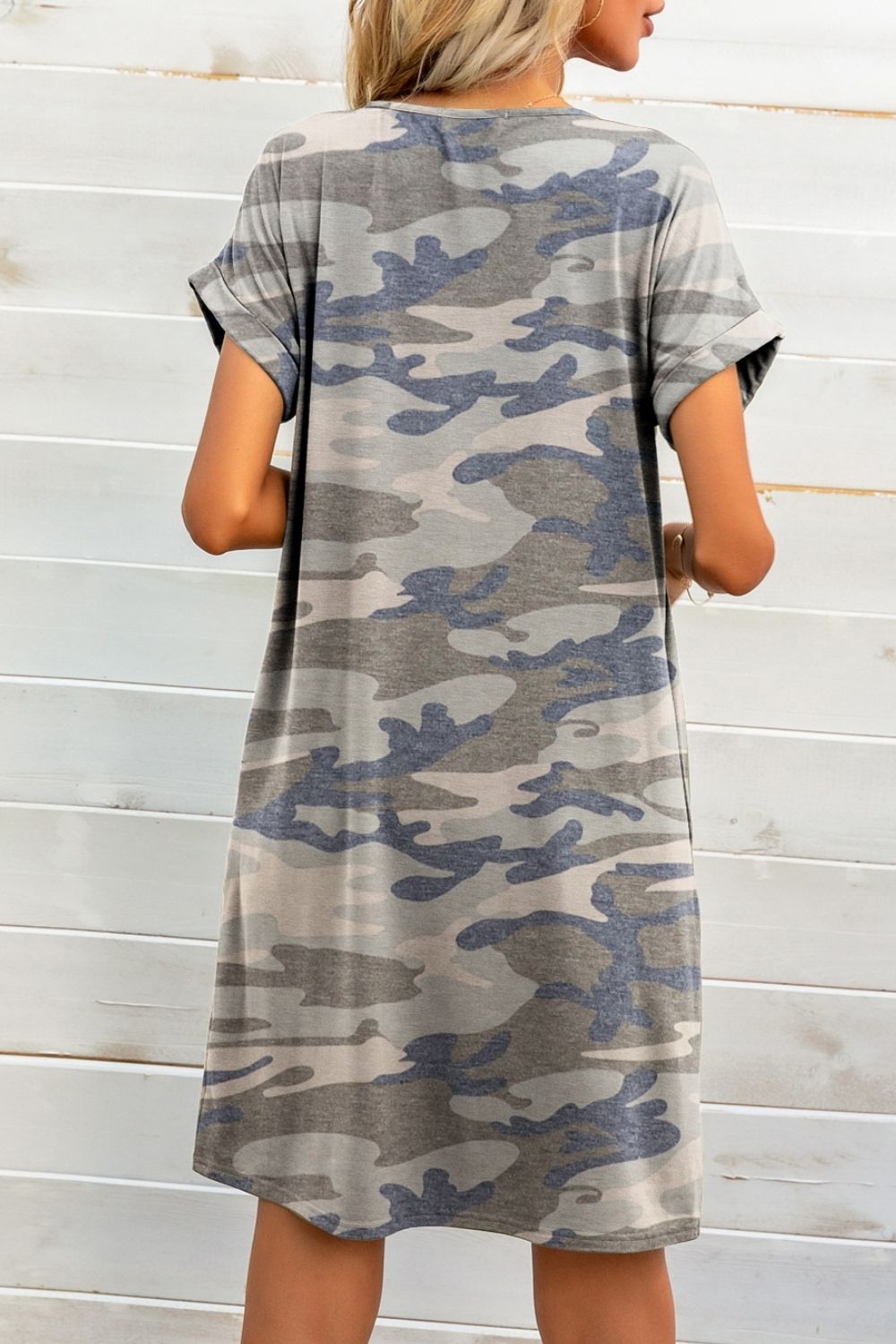 Scoop Neck Short Sleeve Pocket Dress king-general-store-5710.myshopify.com