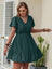 Double Take Plus Size Ruffle Hem V-Neck Short Sleeve Dress king-general-store-5710.myshopify.com