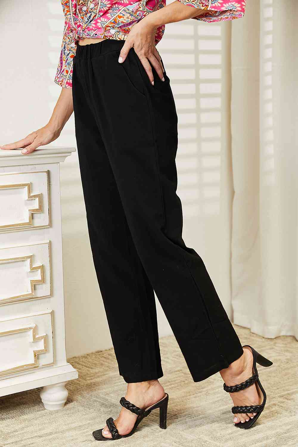 Double Take Pull-On Pants with Pockets king-general-store-5710.myshopify.com