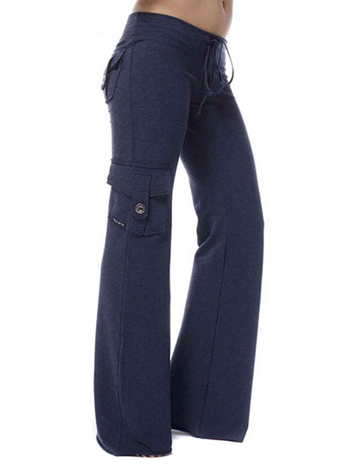 Mid Waist Pants with Pockets king-general-store-5710.myshopify.com