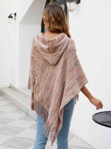 Fringe Hem Hooded Poncho king-general-store-5710.myshopify.com