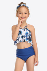 Botanical Print Crisscross Ruffled Two-Piece Swim Set king-general-store-5710.myshopify.com