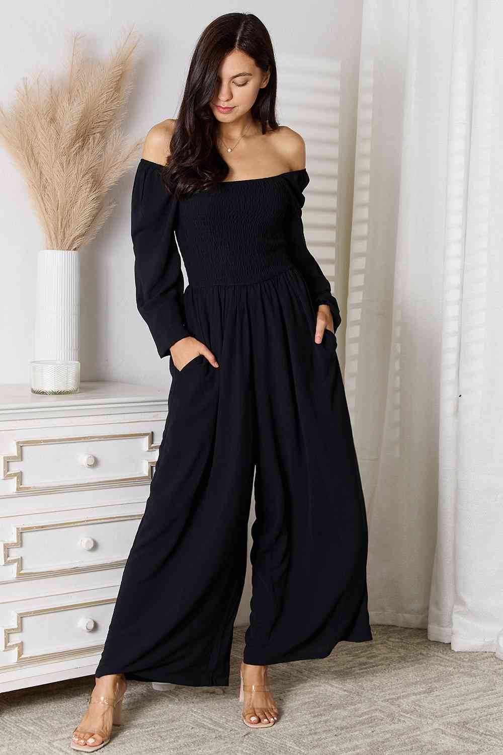 Double Take Square Neck Jumpsuit with Pockets king-general-store-5710.myshopify.com