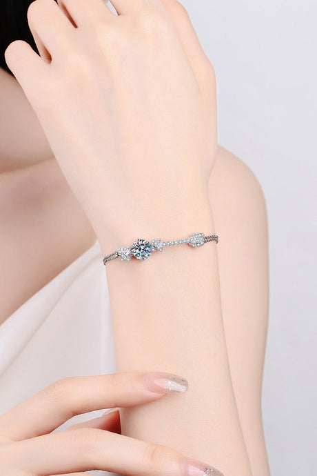 2 Carat Moissanite 925 Sterling Silver Bracelet - Kings Crown Jewel Boutique