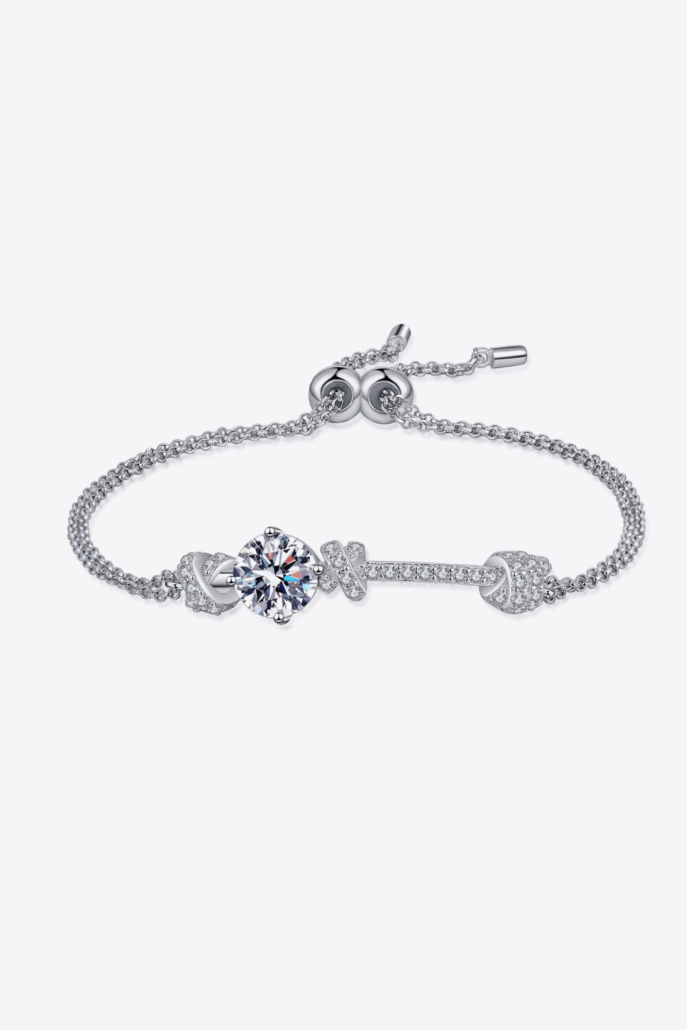 2 Carat Moissanite 925 Sterling Silver Bracelet - Kings Crown Jewel Boutique