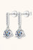 2 Carat Moissanite 925 Sterling Silver Drop Earrings - Kings Crown Jewel Boutique