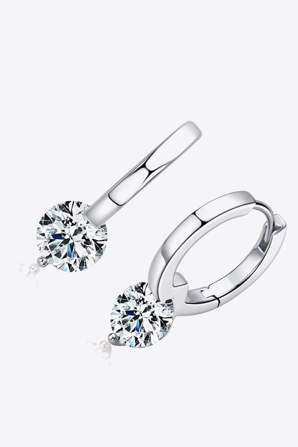 2 Carat Moissanite 925 Sterling Silver Drop Earrings - Kings Crown Jewel Boutique