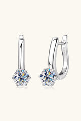 2 Carat Moissanite 925 Sterling Silver Earrings - Kings Crown Jewel Boutique