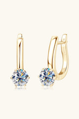 2 Carat Moissanite 925 Sterling Silver Earrings - Kings Crown Jewel Boutique