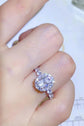 2 Carat Moissanite 925 Sterling Silver Halo Ring - Kings Crown Jewel Boutique