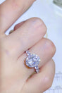 2 Carat Moissanite 925 Sterling Silver Halo Ring - Kings Crown Jewel Boutique