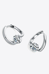 2 Carat Moissanite 925 Sterling Silver Heart Earrings - Kings Crown Jewel Boutique