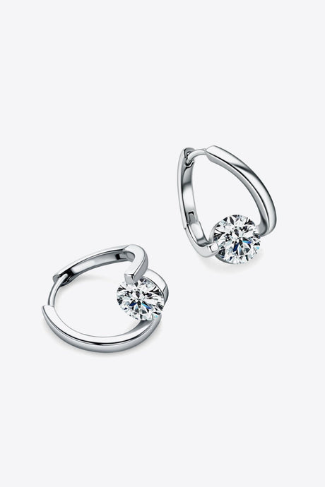 2 Carat Moissanite 925 Sterling Silver Heart Earrings - Kings Crown Jewel Boutique