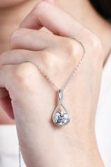 2 Carat Moissanite 925 Sterling Silver Necklace - Kings Crown Jewel Boutique