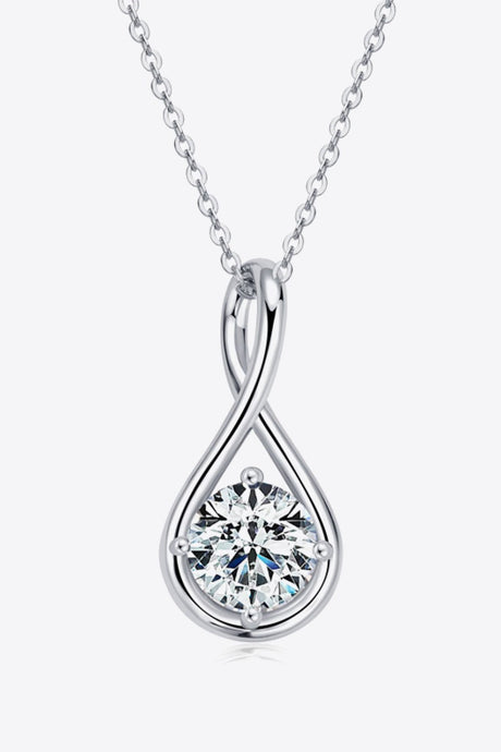 2 Carat Moissanite 925 Sterling Silver Necklace - Kings Crown Jewel Boutique