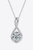 2 Carat Moissanite 925 Sterling Silver Necklace - Kings Crown Jewel Boutique