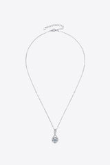 2 Carat Moissanite 925 Sterling Silver Necklace - Kings Crown Jewel Boutique