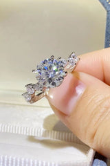 2 Carat Moissanite 925 Sterling Silver Ring - Kings Crown Jewel Boutique