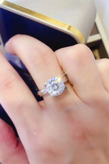 2 Carat Moissanite 925 Sterling Silver Ring - Kings Crown Jewel Boutique