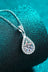 2 Carat Moissanite Teardrop Pendant 925 Sterling Silver Necklace - Kings Crown Jewel Boutique