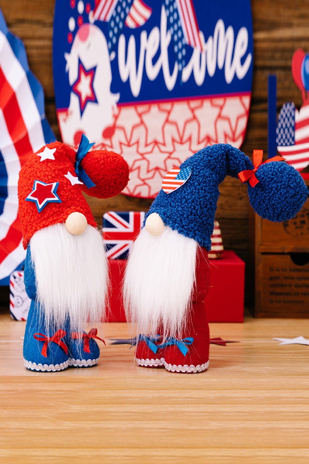 2-Piece Independence Day Knit Beard Gnomes - Kings Crown Jewel Boutique