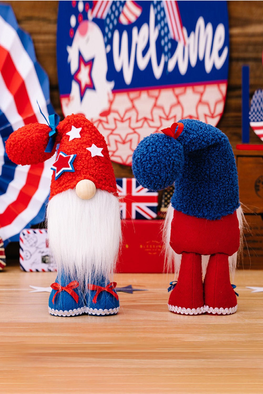 2-Piece Independence Day Knit Beard Gnomes - Kings Crown Jewel Boutique