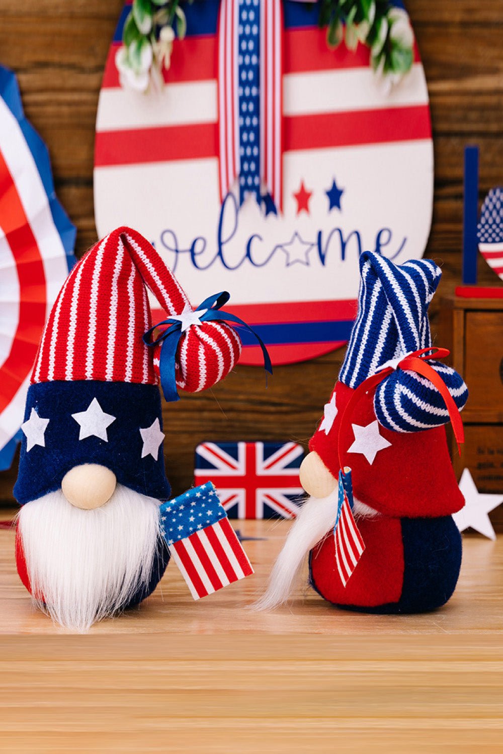 2-Piece Independence Day Knit Decor Gnomes - Kings Crown Jewel Boutique