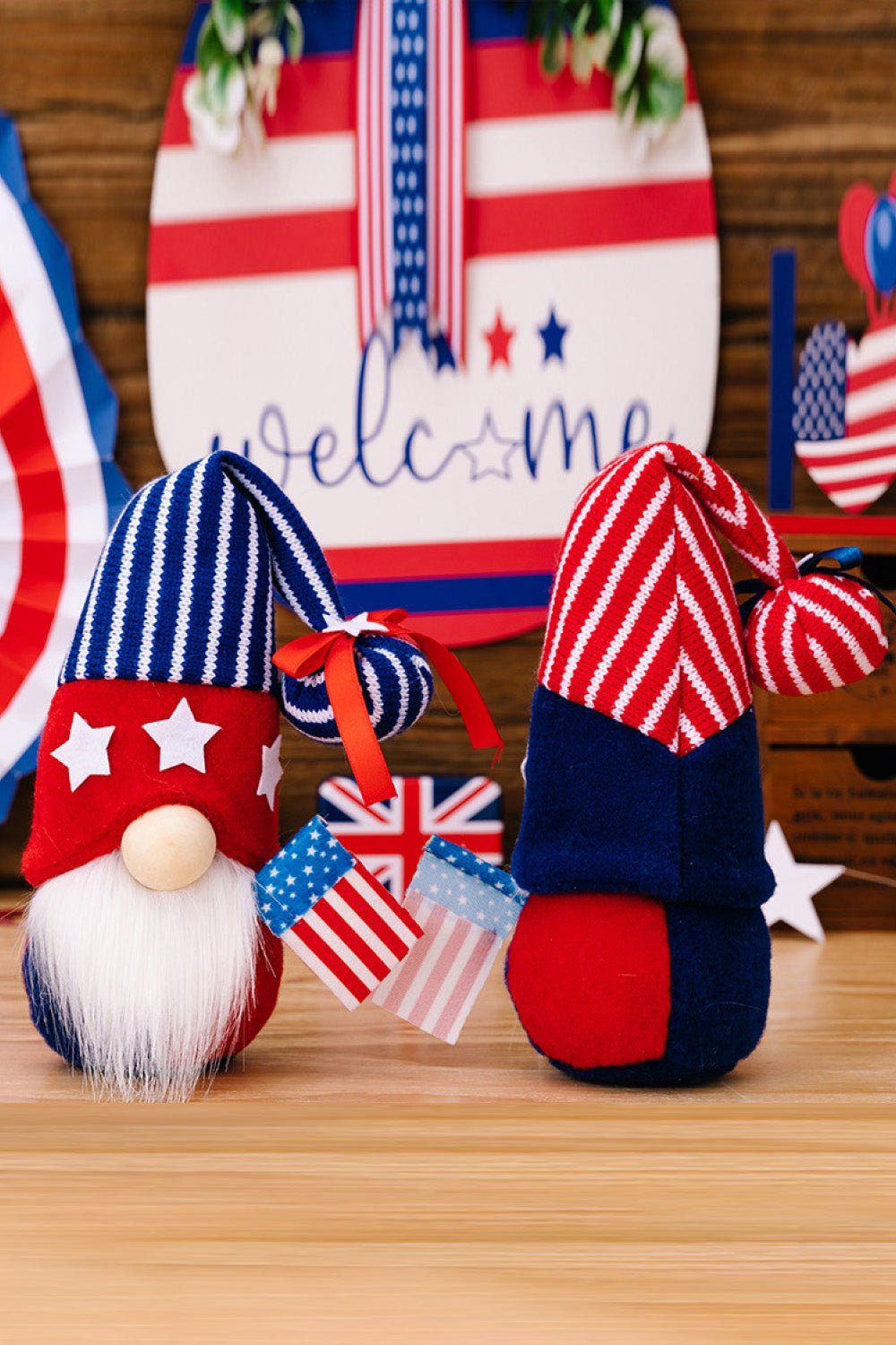 2-Piece Independence Day Knit Decor Gnomes - Kings Crown Jewel Boutique