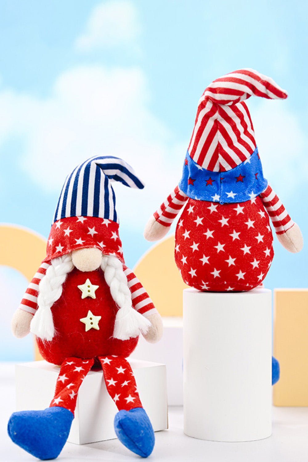 2-Piece Independence Day Pointed Hat Decor Gnomes - Kings Crown Jewel Boutique