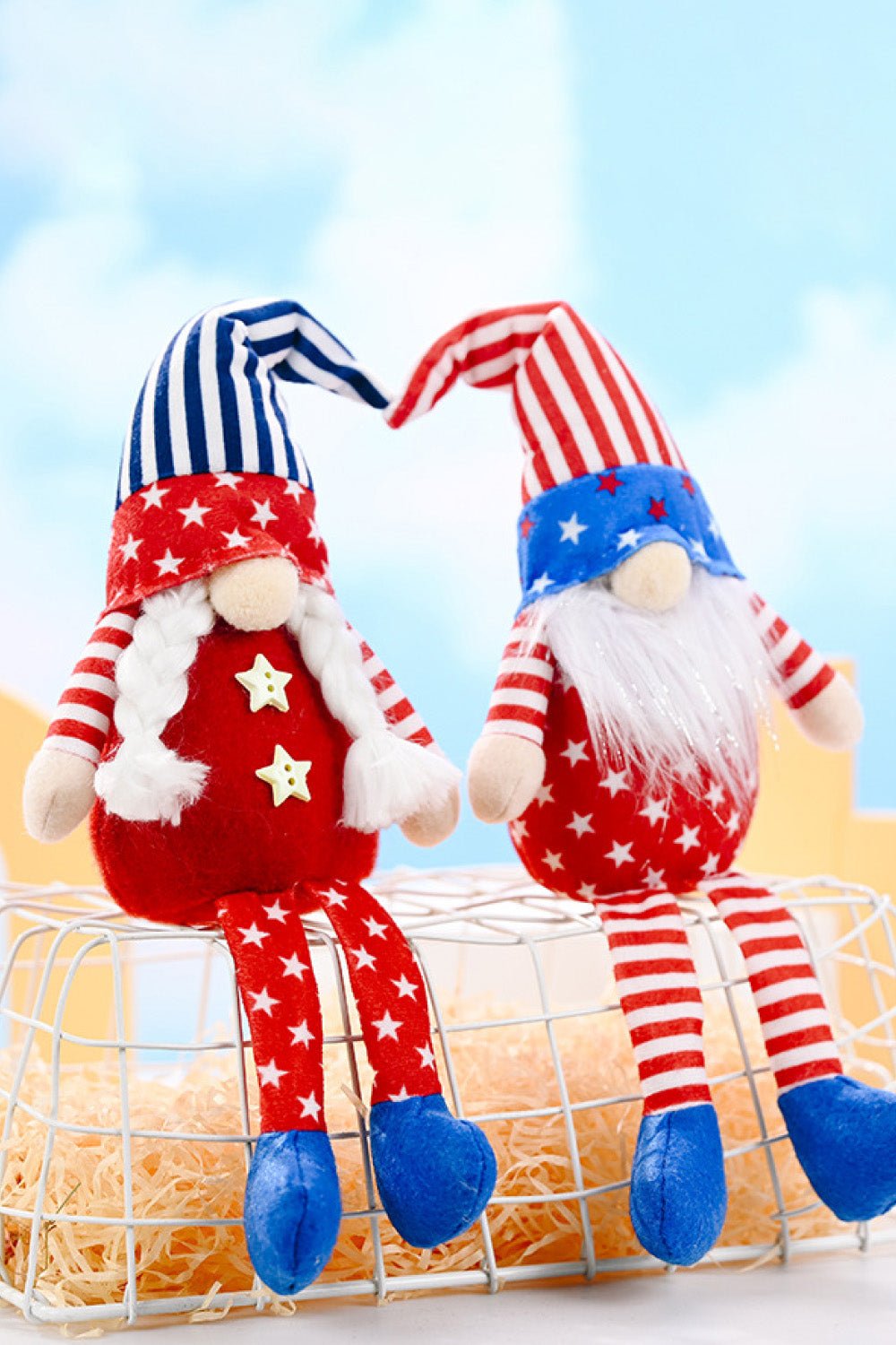 2-Piece Independence Day Pointed Hat Decor Gnomes - Kings Crown Jewel Boutique