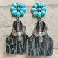 Turquoise Cactus Dangle Earrings king-general-store-5710.myshopify.com