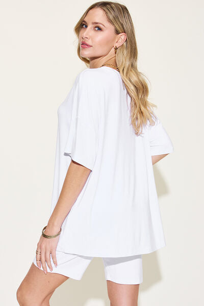 Basic Bae Full Size V-Neck Drop Shoulder Short Sleeve T-Shirt and Shorts Set king-general-store-5710.myshopify.com