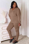 Basic Bae Full Size V-Neck Soft Rayon Long Sleeve Top and Pants Lounge Set king-general-store-5710.myshopify.com