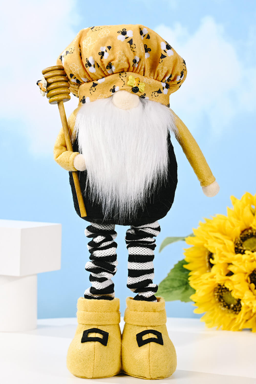 Bee Print Telescopic Leg Gnome king-general-store-5710.myshopify.com