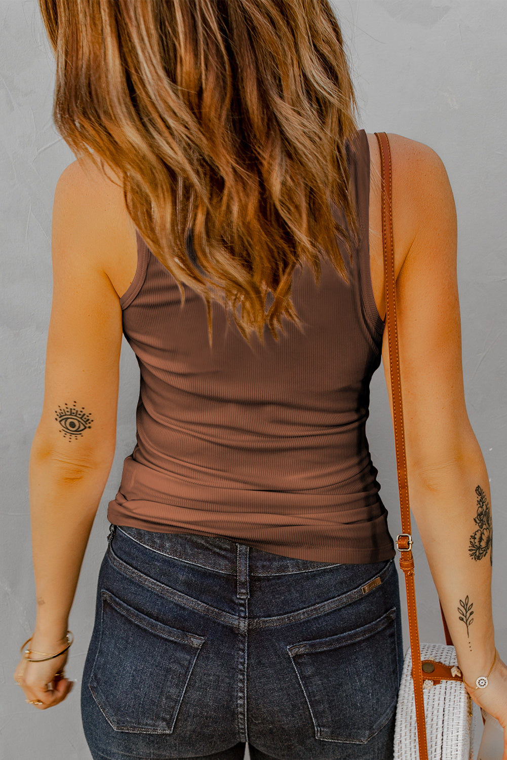 Notched Neck Ribbed Tank Top king-general-store-5710.myshopify.com