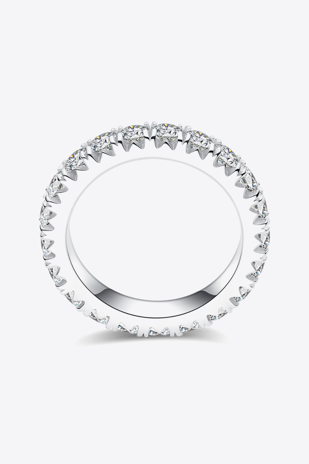 2.3 Carat Moissanite 925 Sterling Silver Eternity Ring - Kings Crown Jewel Boutique