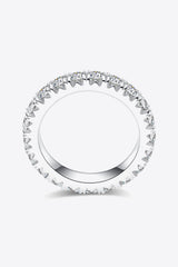 2.3 Carat Moissanite 925 Sterling Silver Eternity Ring - Kings Crown Jewel Boutique